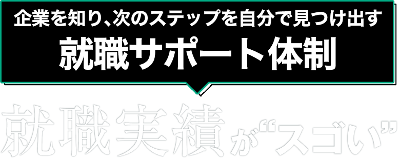 就職実績がすごい