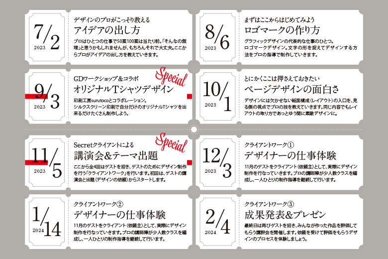 AOプレスクール講座一覧