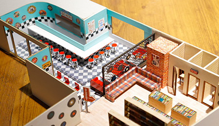 インテリアデザインのミニ体験「小さなカフェの空間デザイン」